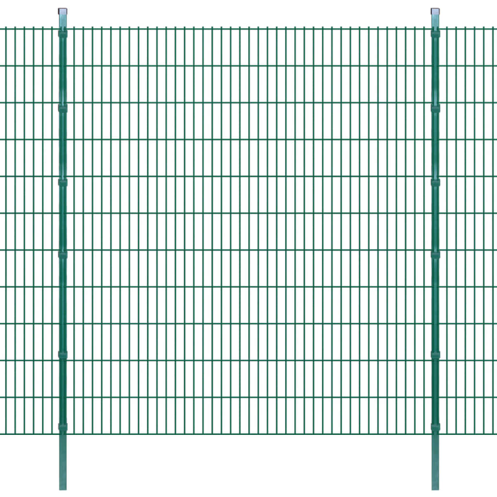 Berkfield 2D Garden Fence Panels & Posts 2008x2230 mm 40 m Green