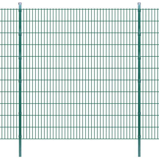 Berkfield 2D Garden Fence Panels & Posts 2008x2230 mm 40 m Green