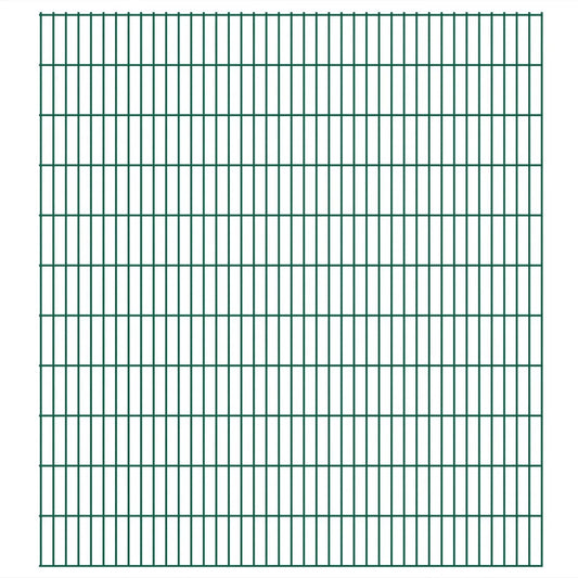 Berkfield 2D Garden Fence Panels 2.008x2.23 m 16 m (Total Length) Green