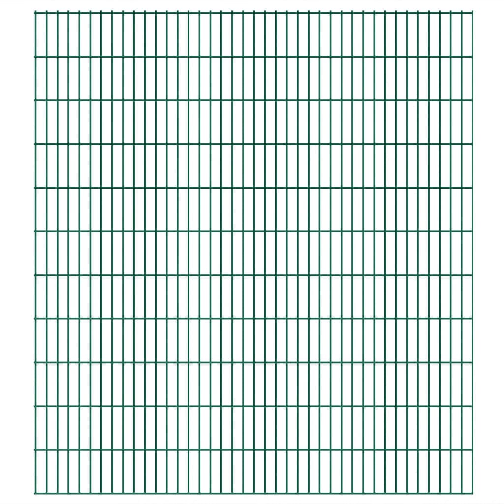 Berkfield 2D Garden Fence Panels 2.008x2.23 m 22 m (Total Length) Green