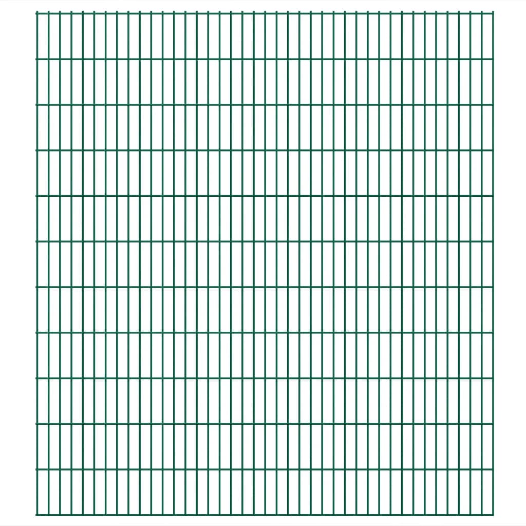 Berkfield 2D Garden Fence Panels 2.008x2.23 m 32 m (Total Length) Green