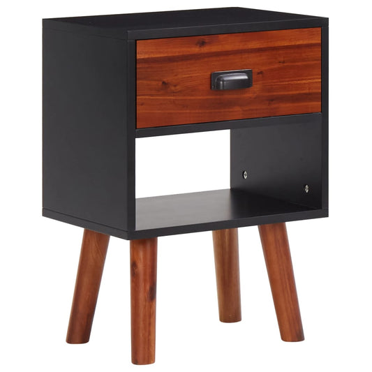 Berkfield Solid Acacia Wood Bedside Cabinet 40x30x57 cm