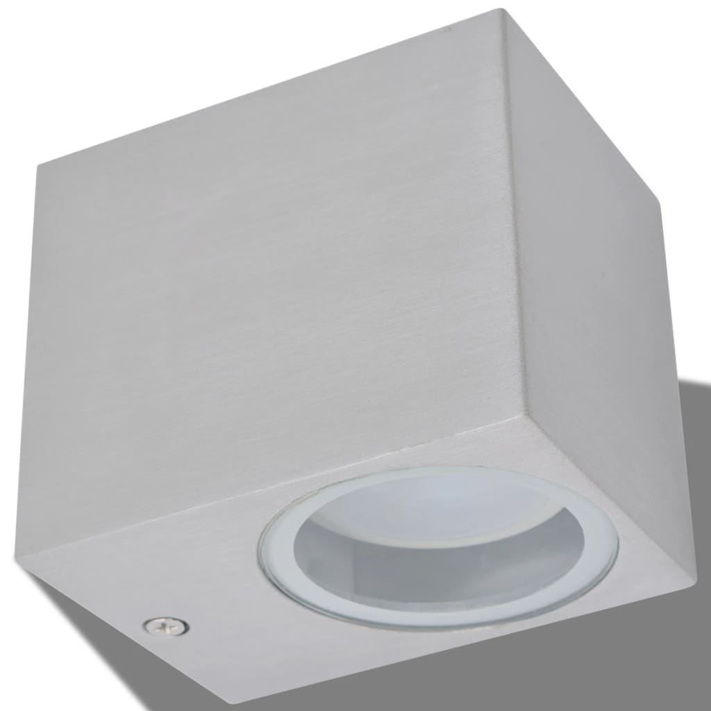 Berkfield Outdoor LED Wall Lights 2 pcs Square Downwards
