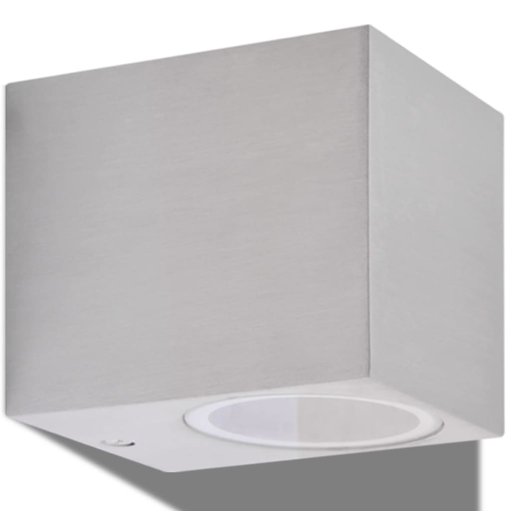 Berkfield Outdoor LED Wall Lights 2 pcs Square Downwards