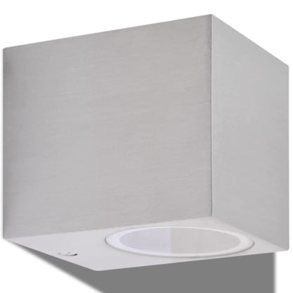 Berkfield Outdoor LED Wall Lights 2 pcs Square Downwards