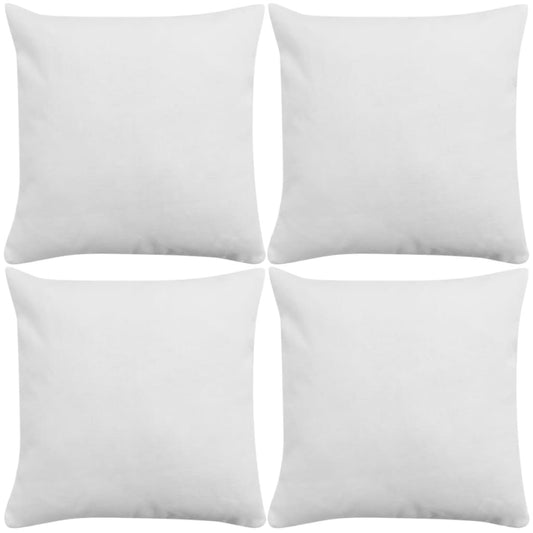 Berkfield Cushion Covers 4 pcs Linen-look White 50x50 cm