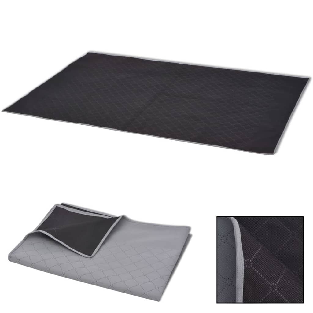 Berkfield Picnic Blanket Grey and Black 150x200 cm
