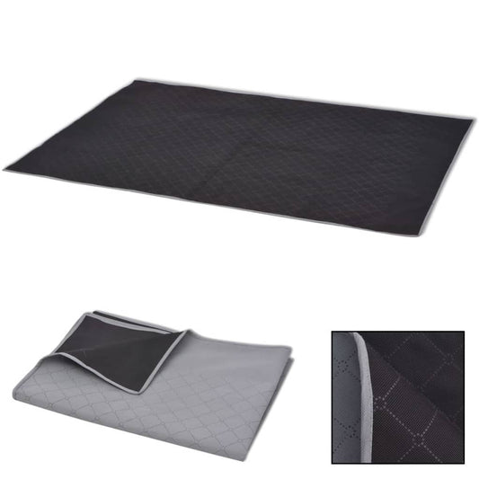 Berkfield Picnic Blanket Grey and Black 150x200 cm