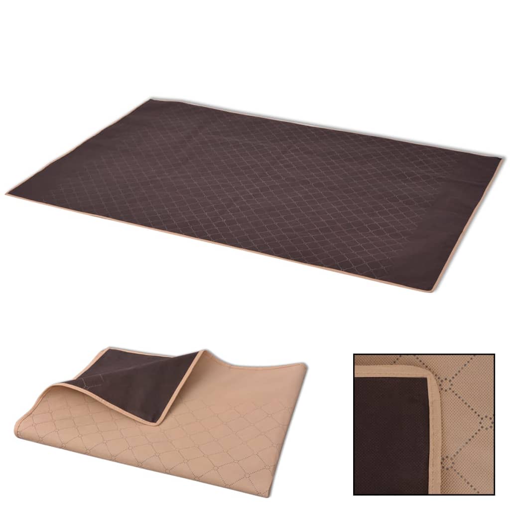 Berkfield Picnic Blanket Beige and Brown 100x150 cm
