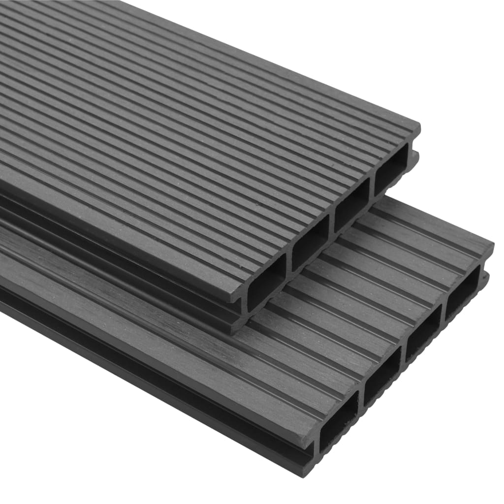 Berkfield WPC Decking Boards with Accessories 16 må_ 2.2 m Grey