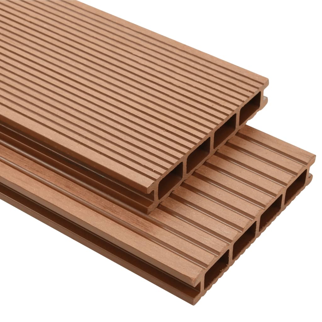 Berkfield WPC Decking Boards with Accessories 16 må_ 2.2 m Brown