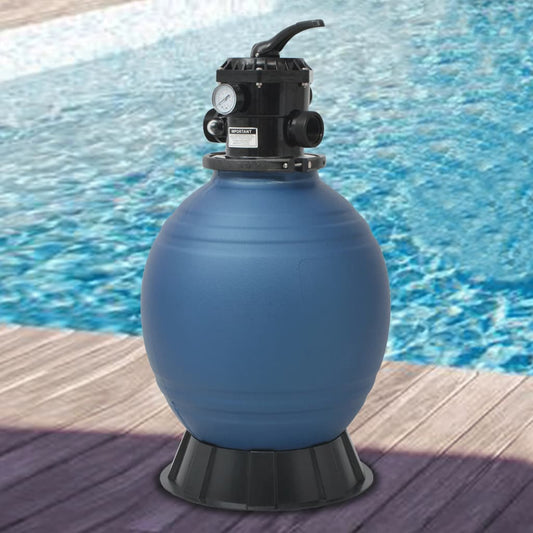 Berkfield Pool Sand Filter with 6 Position Valve Blue 460 mm