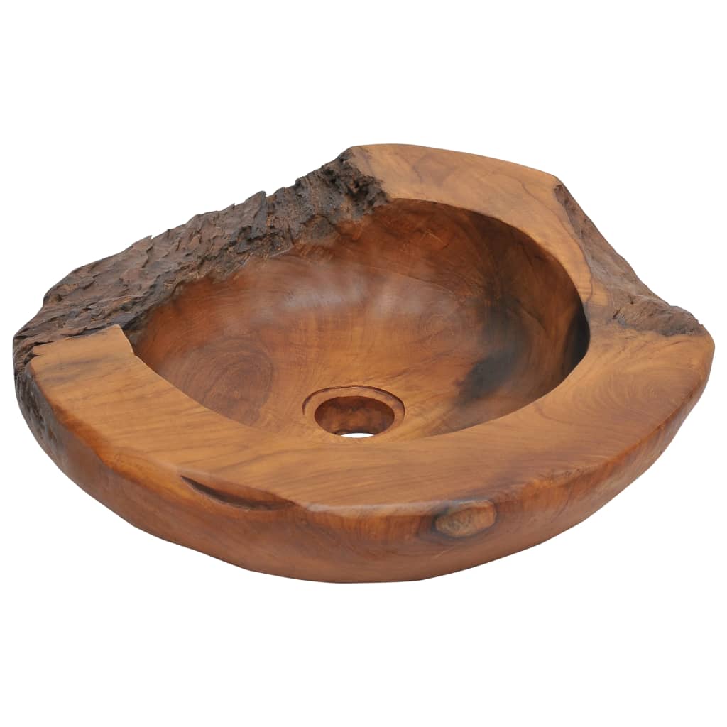 Berkfield Basin Solid Teak 45 cm