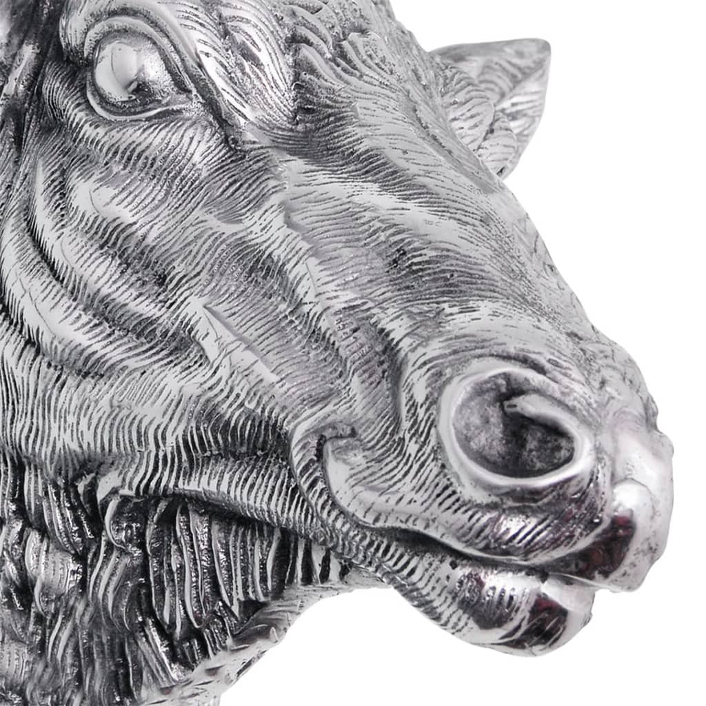 Berkfield Deer Head Decoration Wall-Mounted Aluminium Silver