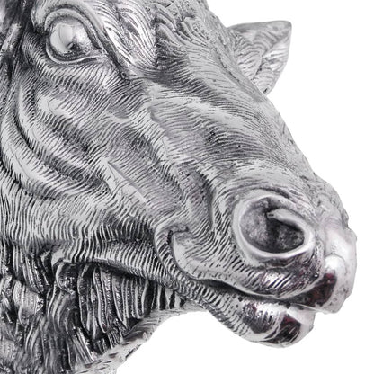 Berkfield Deer Head Decoration Wall-Mounted Aluminium Silver