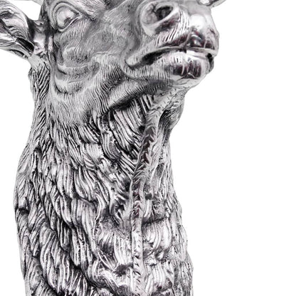 Berkfield Deer Head Decoration Wall-Mounted Aluminium Silver