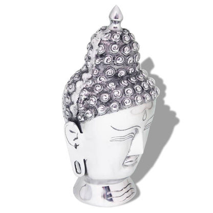 Berkfield Buddha Head Decoration Aluminium Silver