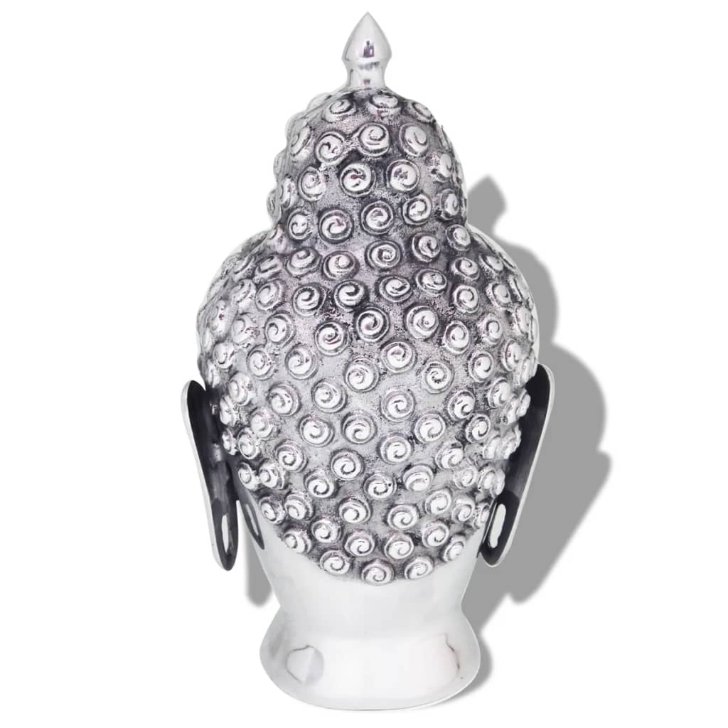 Berkfield Buddha Head Decoration Aluminium Silver
