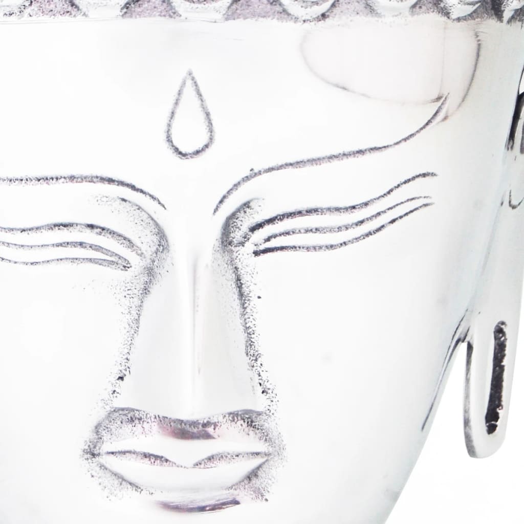 Berkfield Buddha Head Decoration Aluminium Silver