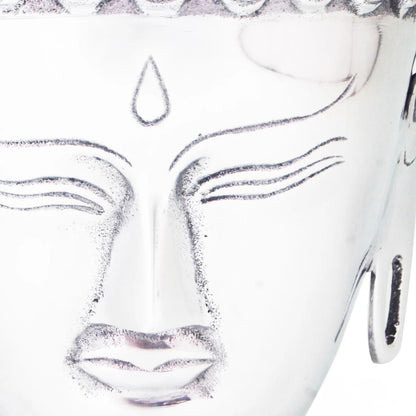 Berkfield Buddha Head Decoration Aluminium Silver