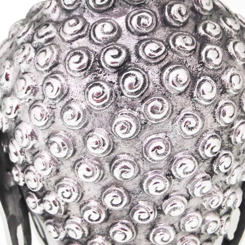 Berkfield Buddha Head Decoration Aluminium Silver