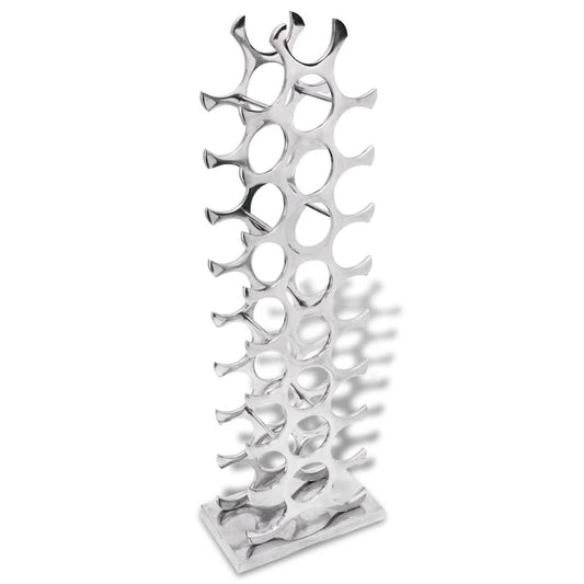 Berkfield Wine Rack Aluminium Silver 27 Bottles