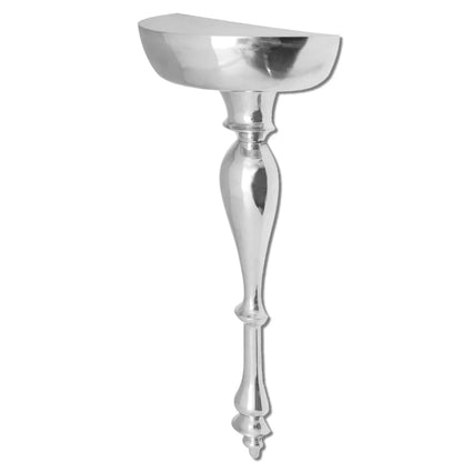 Berkfield Shelf/Console Table Wall-Mounted Aluminium Silver 35x17x81 cm