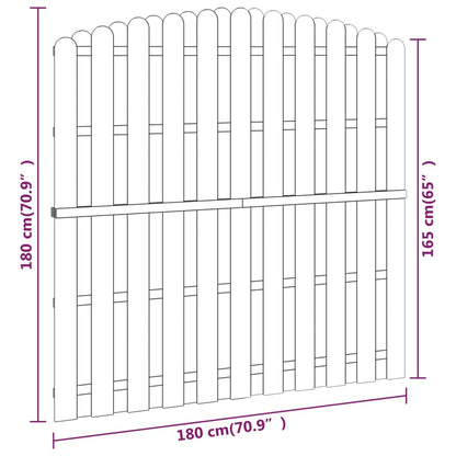 Berkfield Fence Panel Impregnated Pinewood 180x(165-180) cm