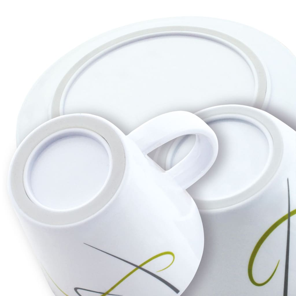 Eurotrail 16 Piece Tableware Set Vienna Grey and Green