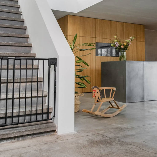 Fenss Safety Gate SafeDoor Black 75.5-116 cm