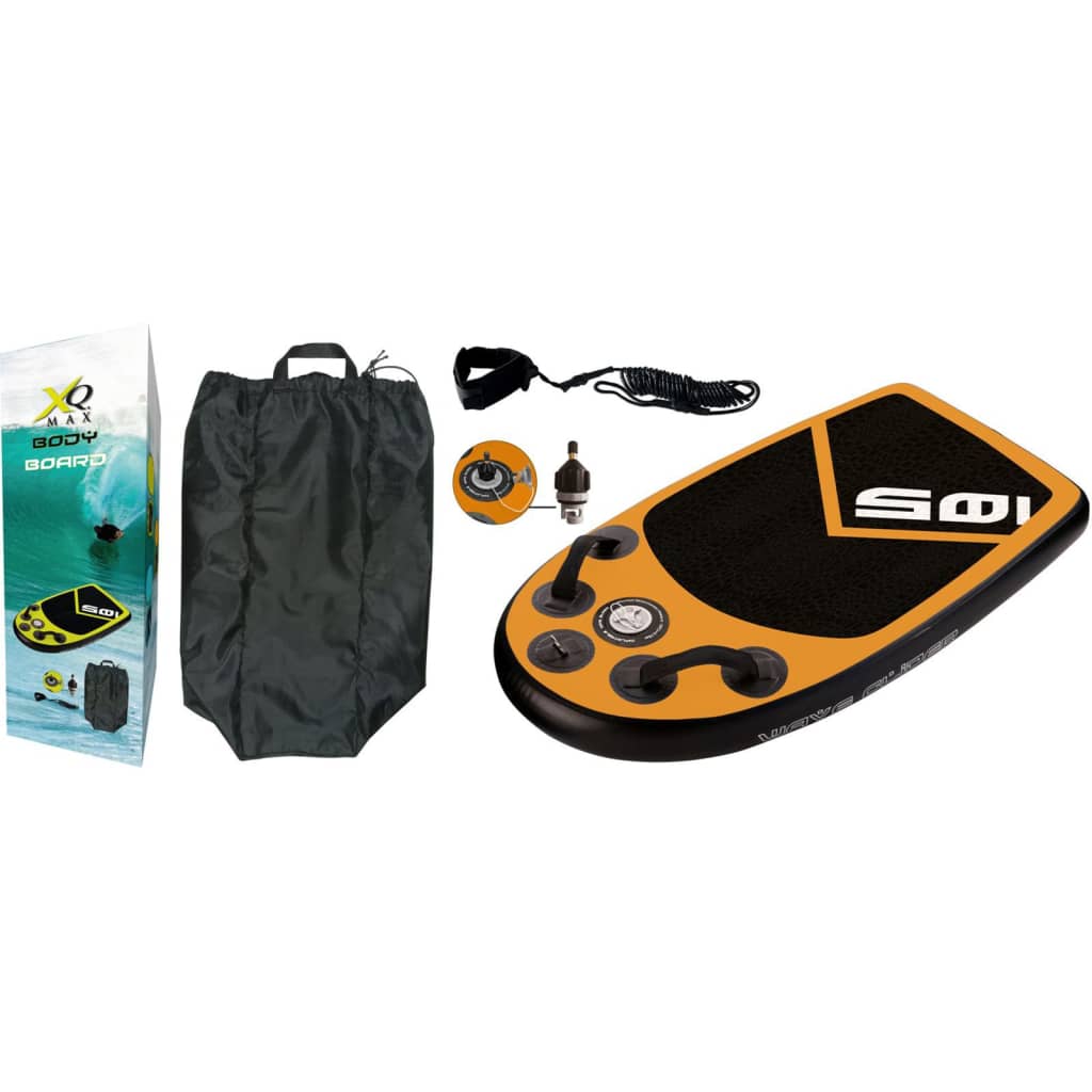 XQ Max Body Board 105x60x10 cm Orange and Black