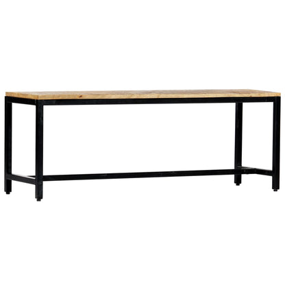 Berkfield Dining Bench 120 cm Solid Rough Mango Wood