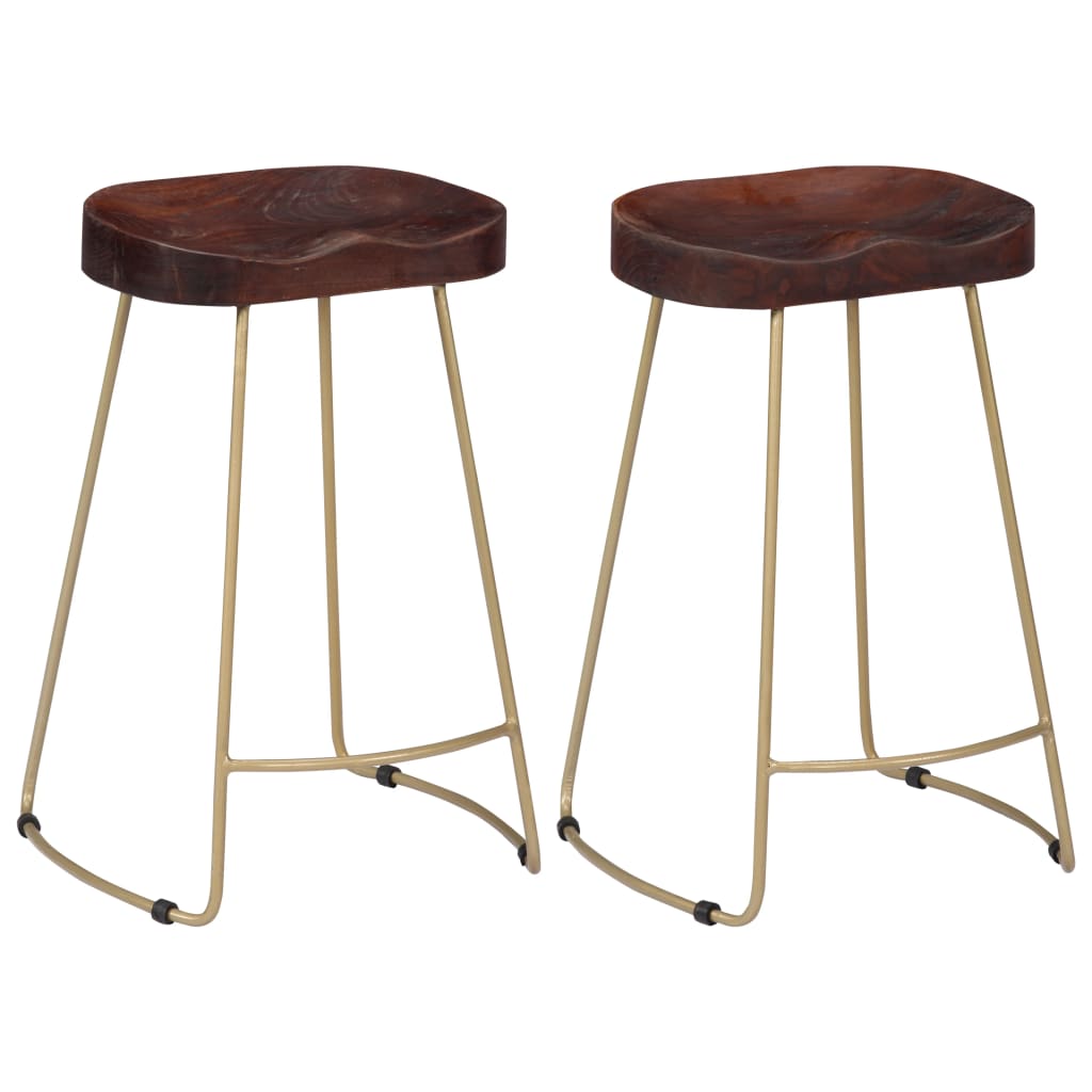Berkfield Gavin Bar Stools 2 pcs Solid Mango Wood
