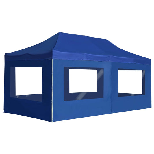Berkfield Professional Folding Party Tent with Walls Aluminium 6x3 m Blue