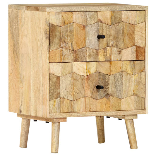 Berkfield Bedside Cabinet 40x30x50 cm Solid Mango Wood