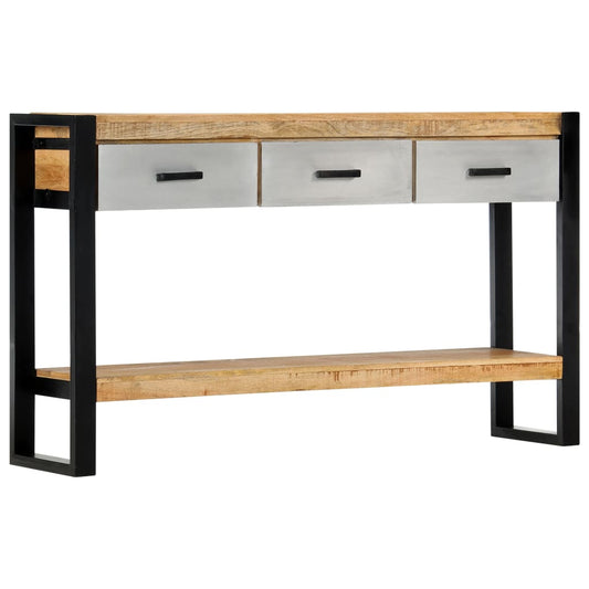 Berkfield Console Table 130x30x76 cm Solid Mango Wood