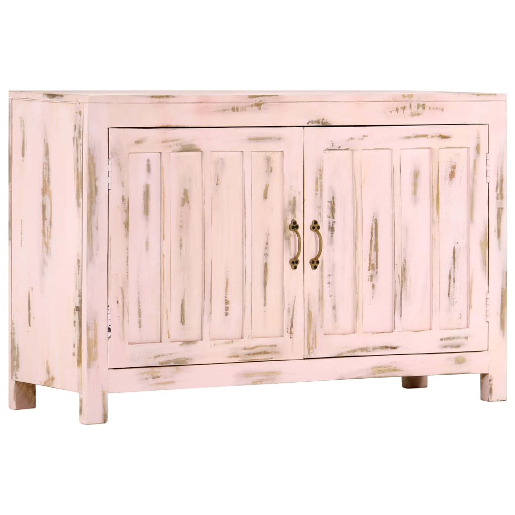 Berkfield Sideboard Light Pink 110x35x70 cm Solid Mango Wood