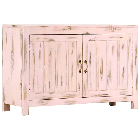 Berkfield Sideboard Light Pink 110x35x70 cm Solid Mango Wood