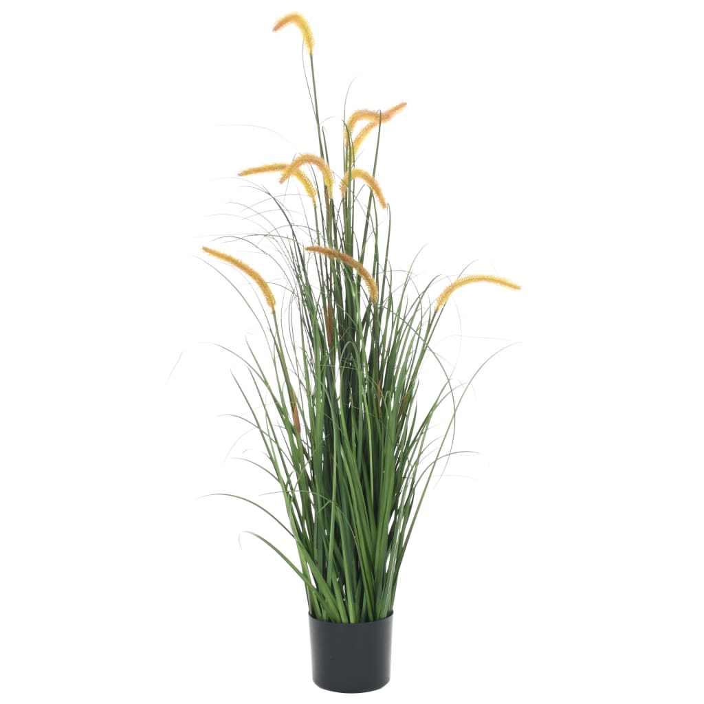 Berkfield Artificial Grass Plant with Cattail 135 cm