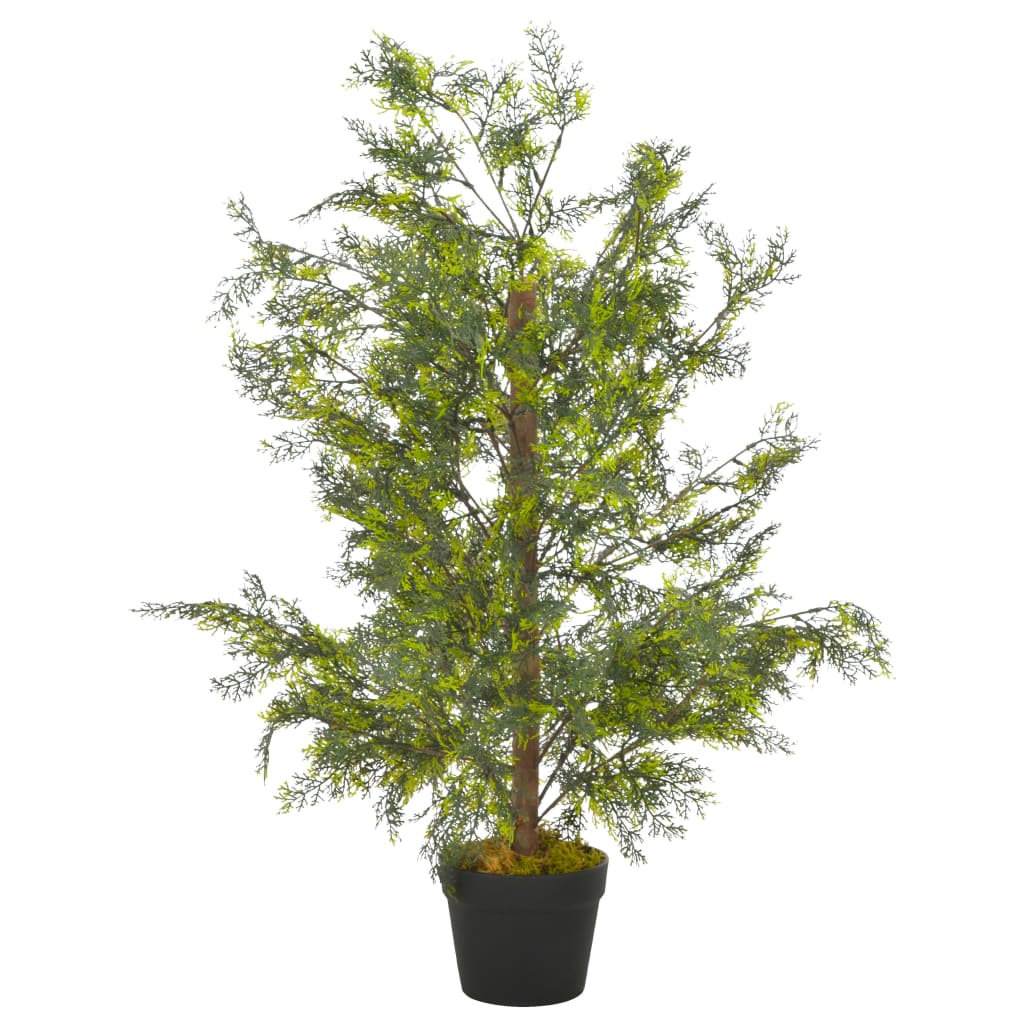 Berkfield Artificial Plant Cypress Tree with Pot Green 90 cm