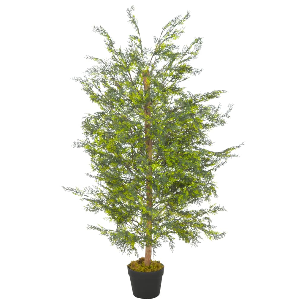 Berkfield Artificial Plant Cypress Tree with Pot Green 120 cm