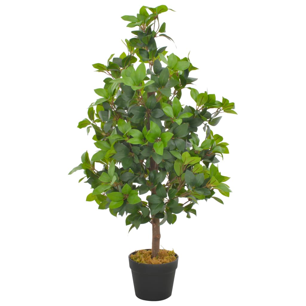 Berkfield Artificial Plant Laurel Tree with Pot Green 90 cm