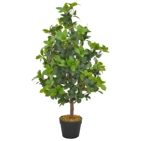 Berkfield Artificial Plant Laurel Tree with Pot Green 90 cm