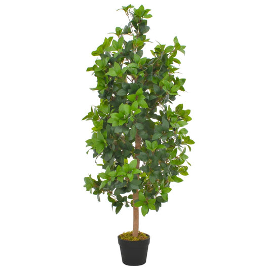 Berkfield Artificial Plant Laurel Tree with Pot Green 120 cm