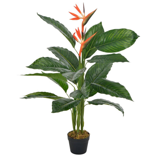Berkfield Artificial Plant Strelitzia with Pot Red 100 cm