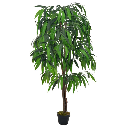 Berkfield Artificial Plant Mango Tree with Pot Green 140 cm