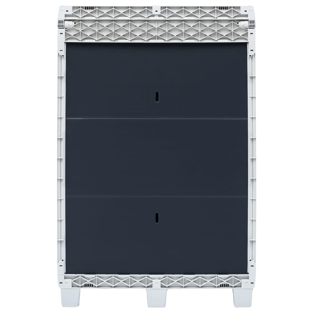 Berkfield Garden Dustbin with 3 Bags Light Grey 65x38x102 cm