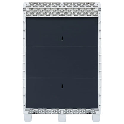 Berkfield Garden Dustbin with 3 Bags Light Grey 65x38x102 cm