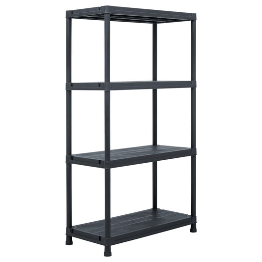 Berkfield Storage Shelf Rack Black 100 kg 60x30x138 cm Plastic