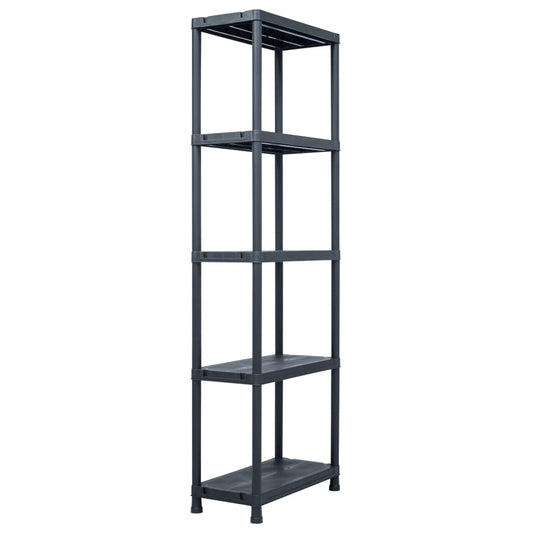 Berkfield Storage Shelf Rack Black 125 kg 60x30x180 cm Plastic